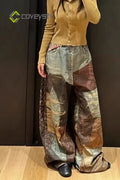 3D Printed Streetwear Baggy Jeans - Blue / S