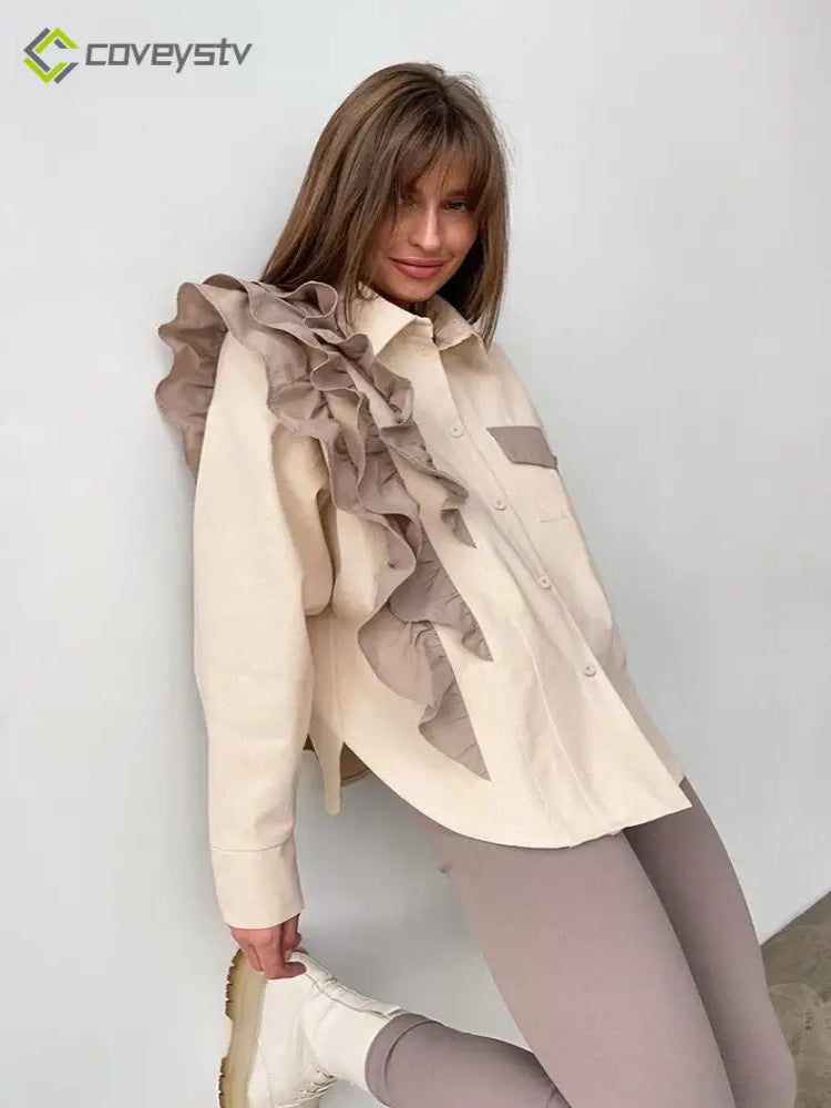 Asymmetrical Color Block Blouse