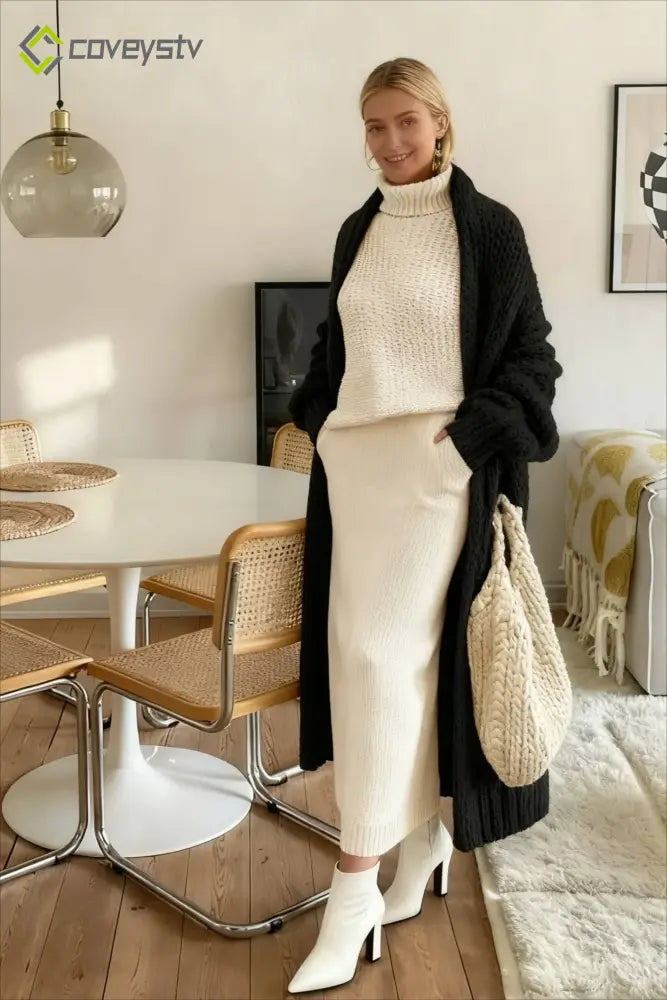Chunky Knit Openwork Cardigan