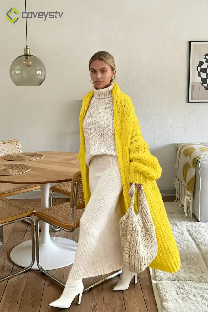 Chunky Knit Openwork Cardigan