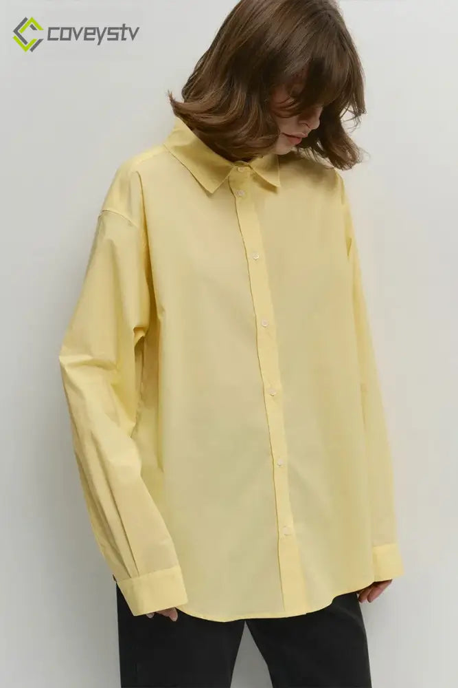 Comfort Fit Yellow Cotton Blouse
