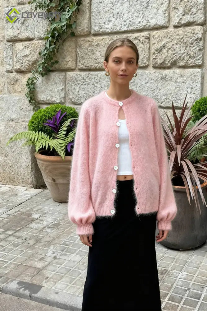 Lightweight Long Sleeve Solid Knit Cardigan