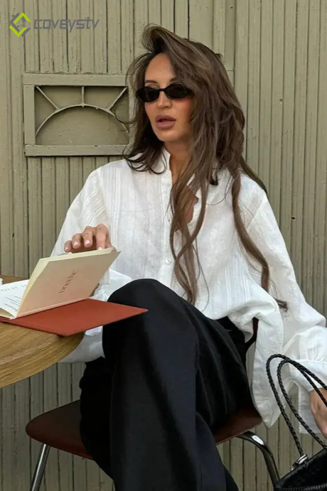 Romantic Lantern Sleeve Blouse