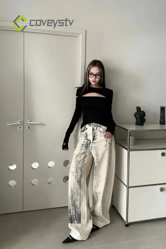 Vintage Straight Tie Dye Jeans