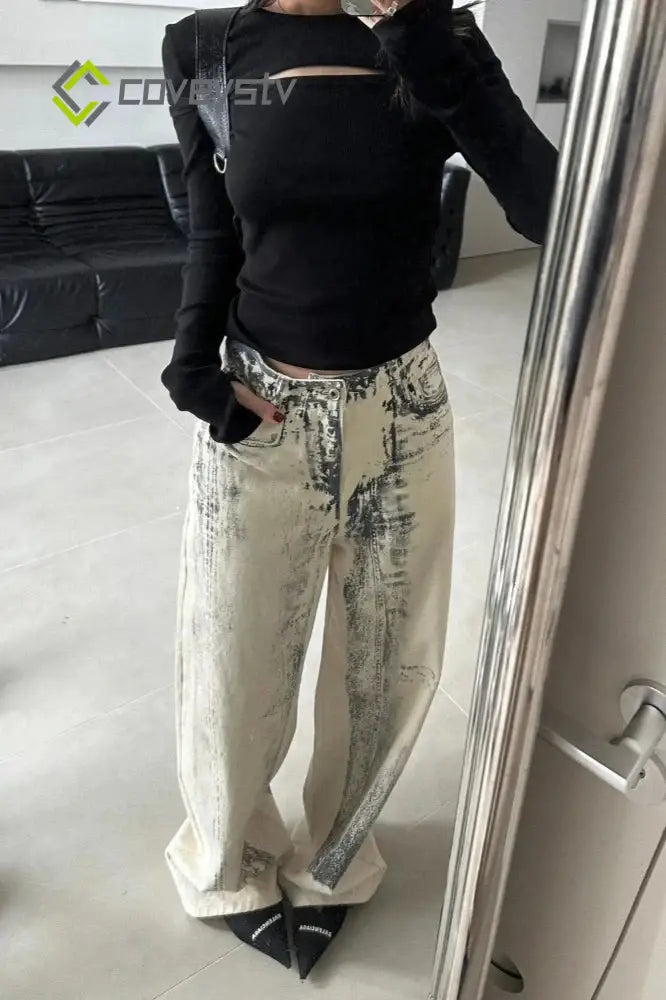 Vintage Straight Tie Dye Jeans