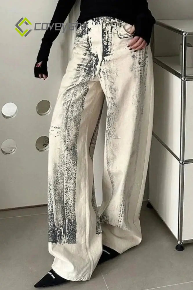 Vintage Straight Tie Dye Jeans